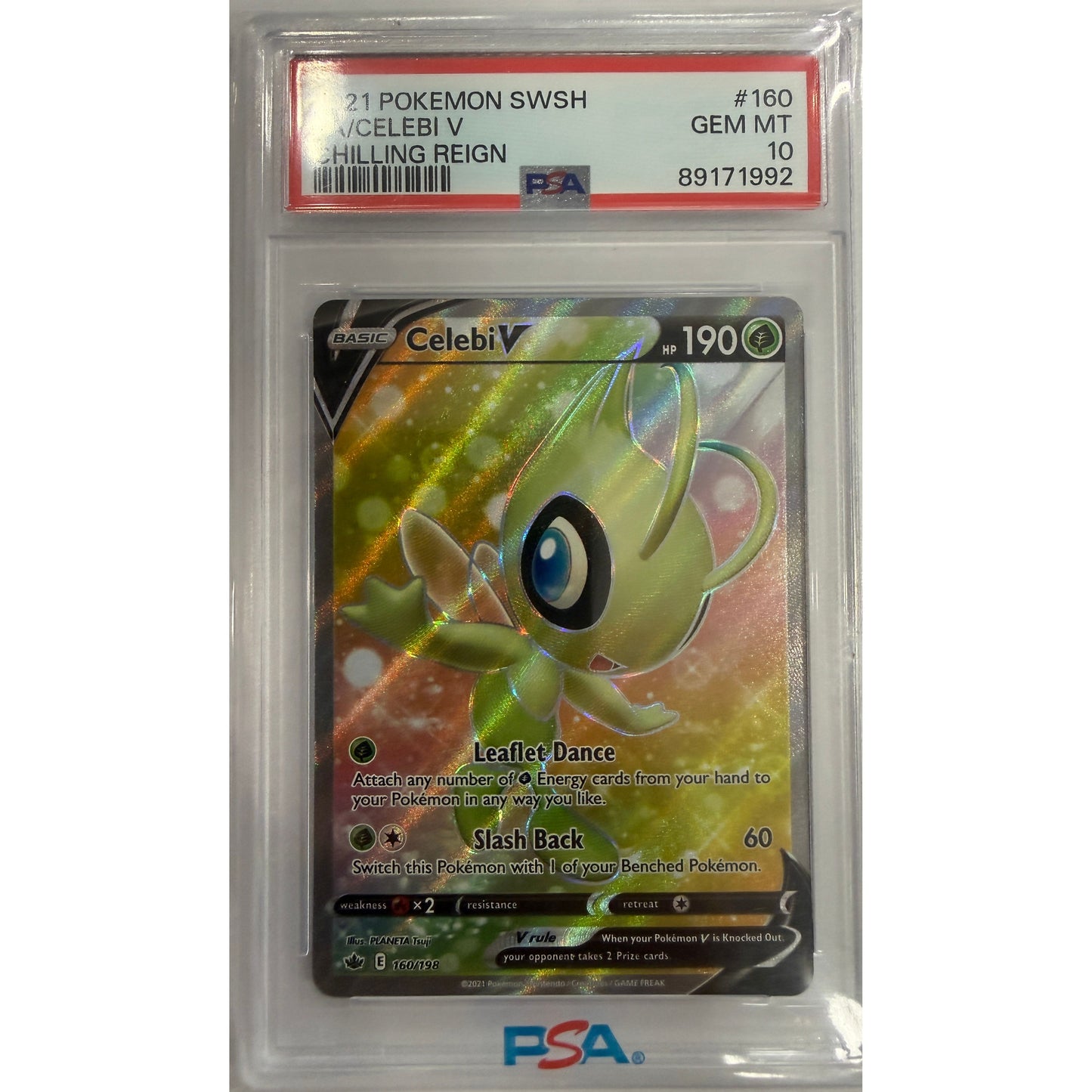 Celebi V (Full Art) - SWSH06: Chilling Reign (SWSH06) - PSA 10