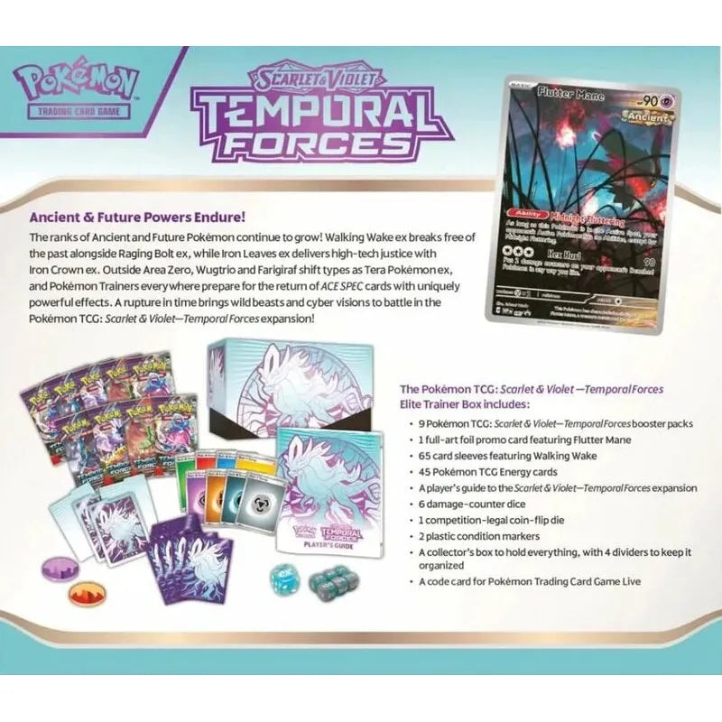 Pokémon TCG: Scarlet & Violet Temporal Forces - Flutter Mane Elite Trainer Box