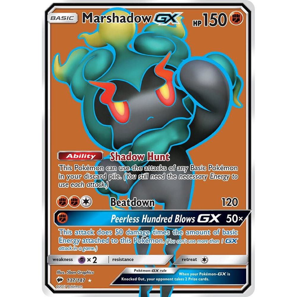 Marshadow GX (Full Art) - SM - Burning Shadows (SM03)