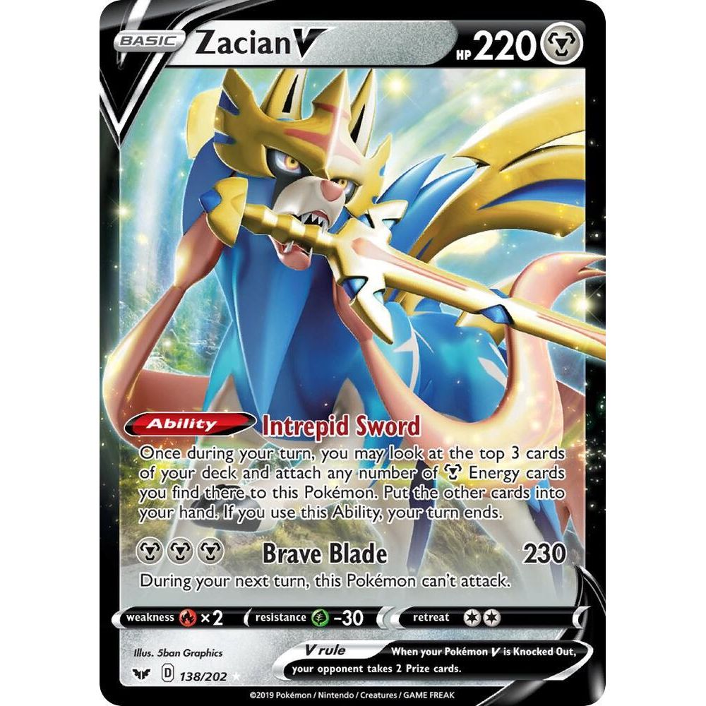 Zacian V - SWSH01: Sword & Shield Base Set (SWSH01)