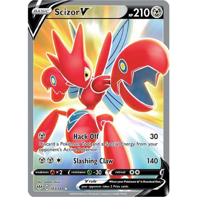 Scizor V (Full Art) - SWSH03: Darkness Ablaze (SWSH03)