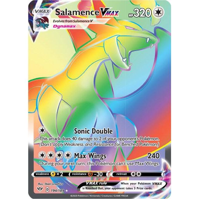 Salamence VMAX (Secret) - SWSH03: Darkness Ablaze (SWSH03)