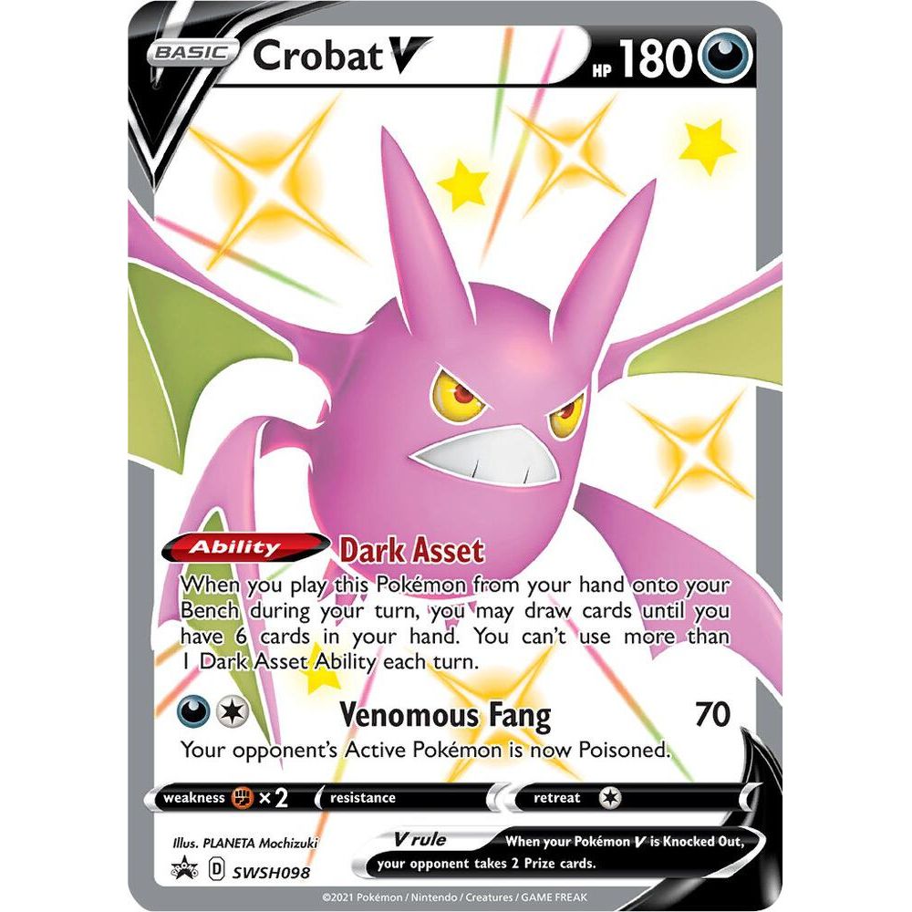 Crobat V - SWSH098 - SWSH: Sword & Shield Promo Cards (SWSD)