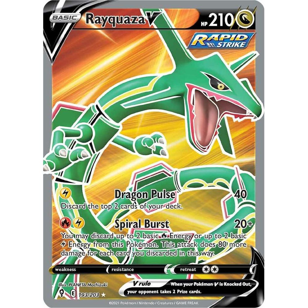 Rayquaza V (Full Art) - SWSH07: Evolving Skies (SWSH07)