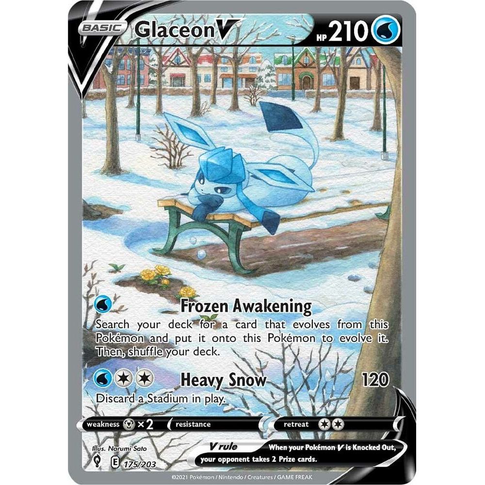 Glaceon V (Alternate Full Art) - SWSH07: Evolving Skies (SWSH07)