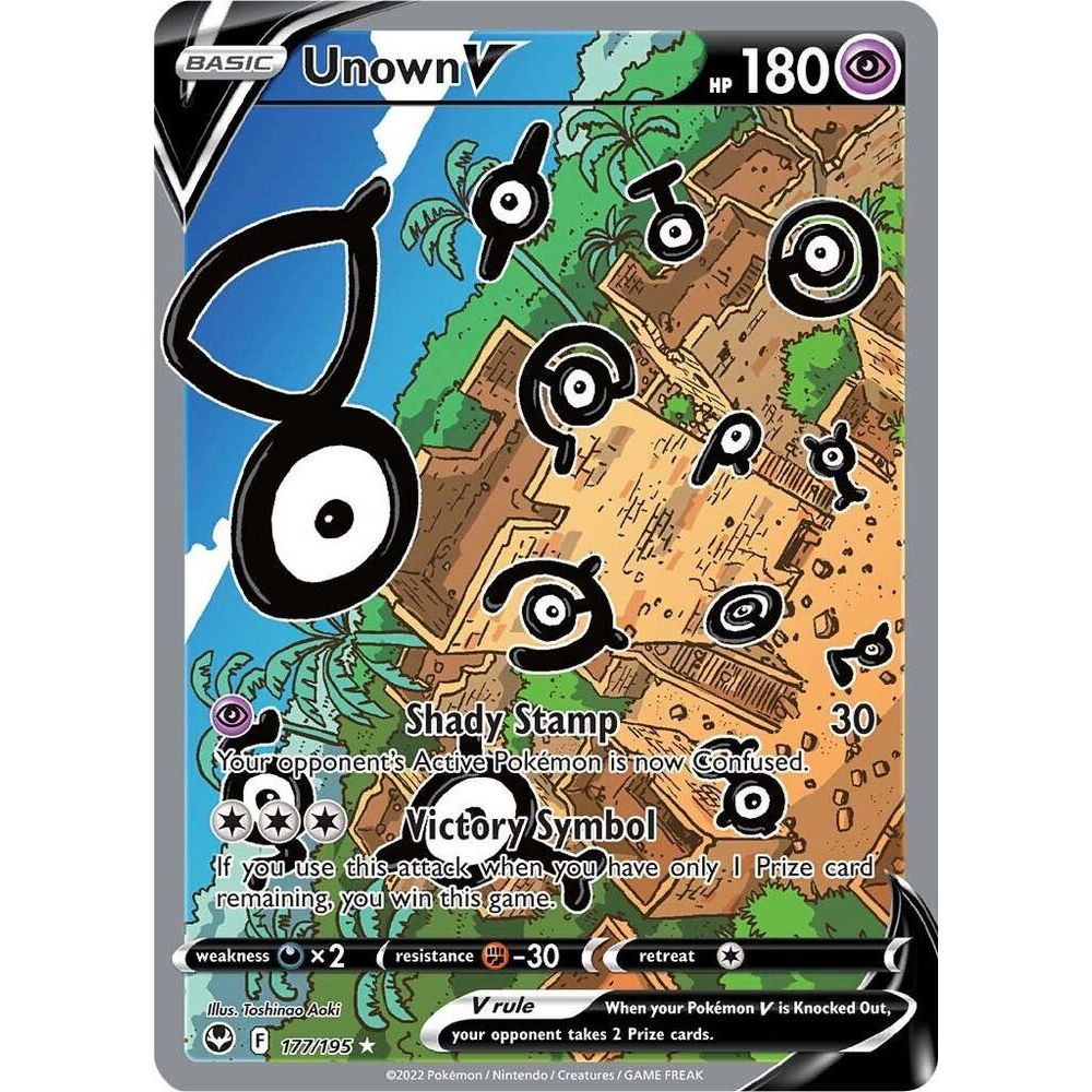 Unown V (Alternate Full Art) - SWSH12: Silver Tempest (SWSH12)