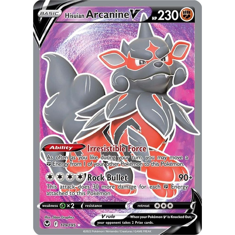 Hisuian Arcanine V (Full Art) - SWSH12: Silver Tempest (SWSH12)