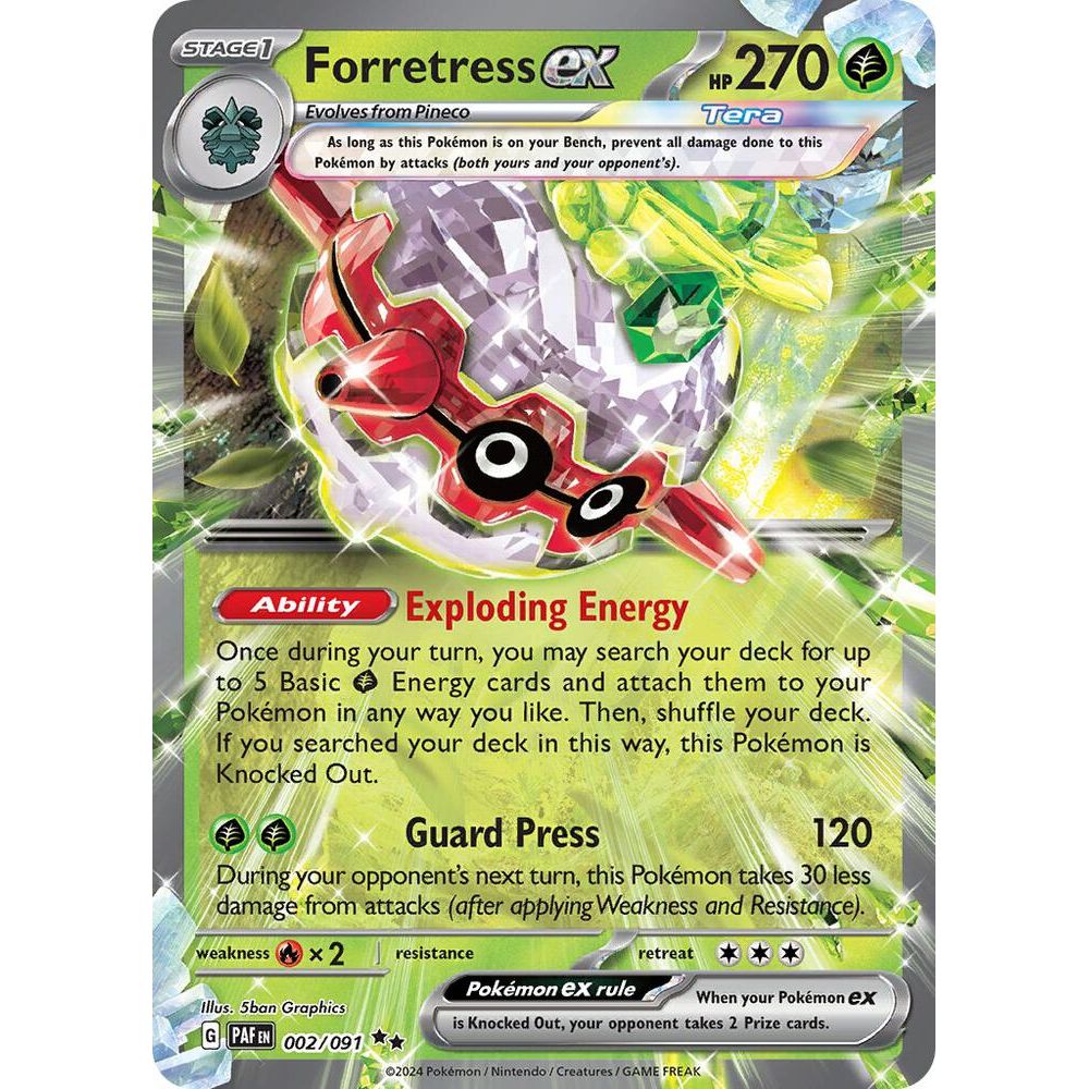 Forretress ex - 002/091 - SV: Paldean Fates (PAF)