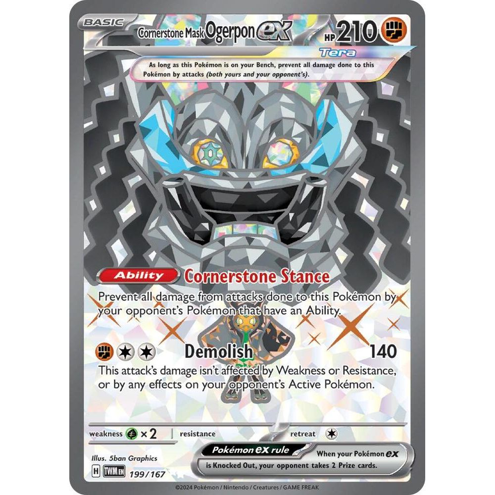 Cornerstone Mask Ogerpon ex - 199/167 - SV06: Twilight Masquerade (TWM)