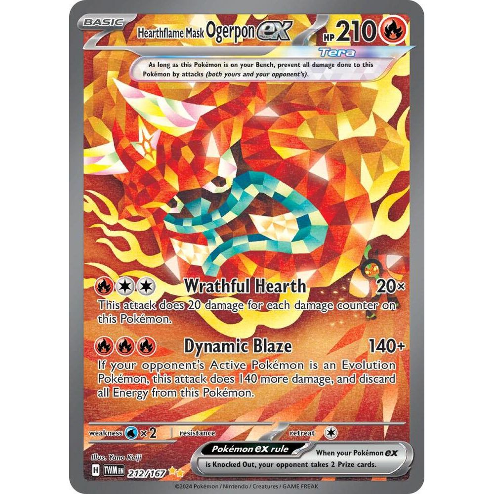 Hearthflame Mask Ogerpon ex - 212/167 - SV06: Twilight Masquerade (TWM)