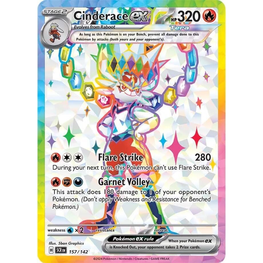 Cinderace ex - 157/142 - SV07: Stellar Crown (SCR)