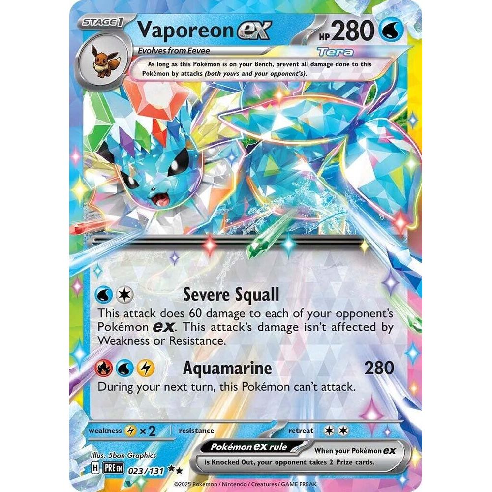 Vaporeon ex - 023/131 - SV: Prismatic Evolutions (PRE)