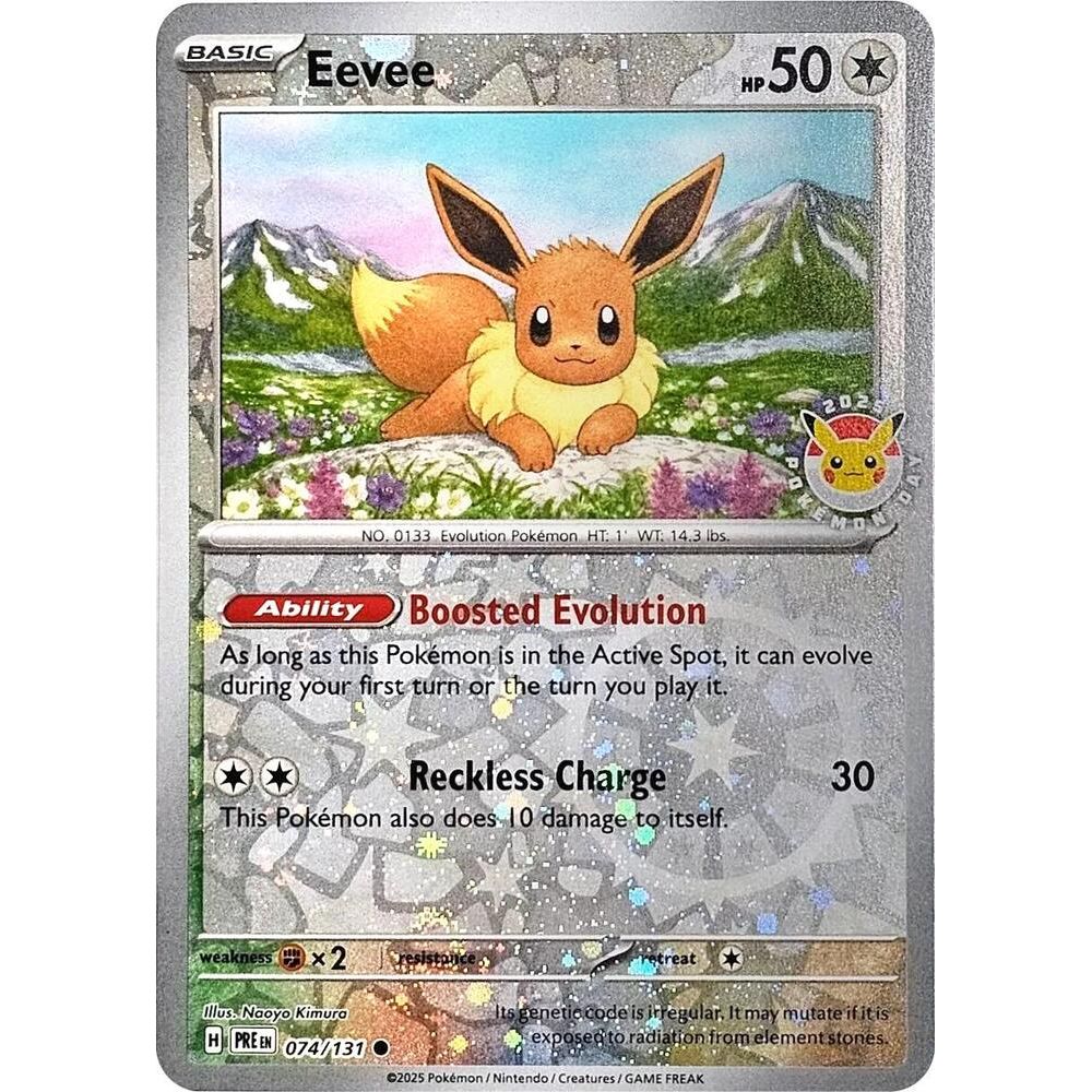 Eevee - 074/131 (Pokemon Day 2025) (Reverse Cosmos Holo) - Miscellaneous Cards & Products (MCAP)