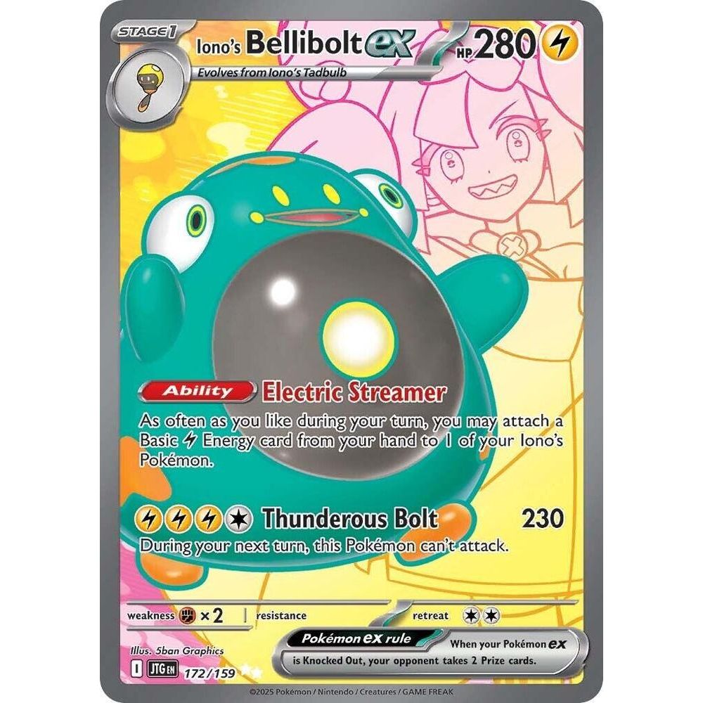 Iono's Bellibolt ex - 172/159 - SV09: Journey Together (JTG)