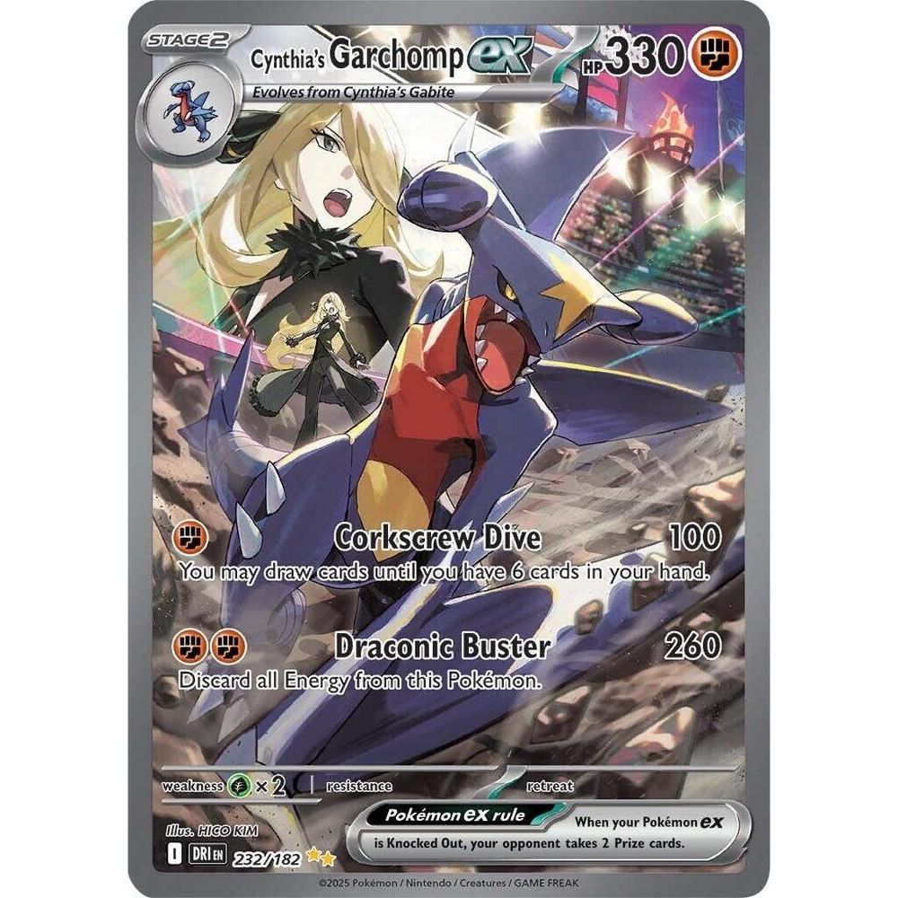 Cynthia's Garchomp ex - 232/182 - SV10: Destined Rivals (DRI)