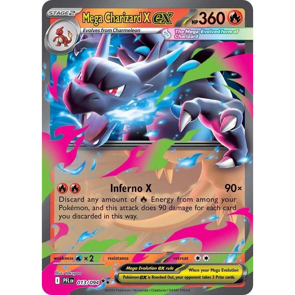 Mega Charizard X ex - 013/094 - ME02: Phantasmal Flames (PFL)
