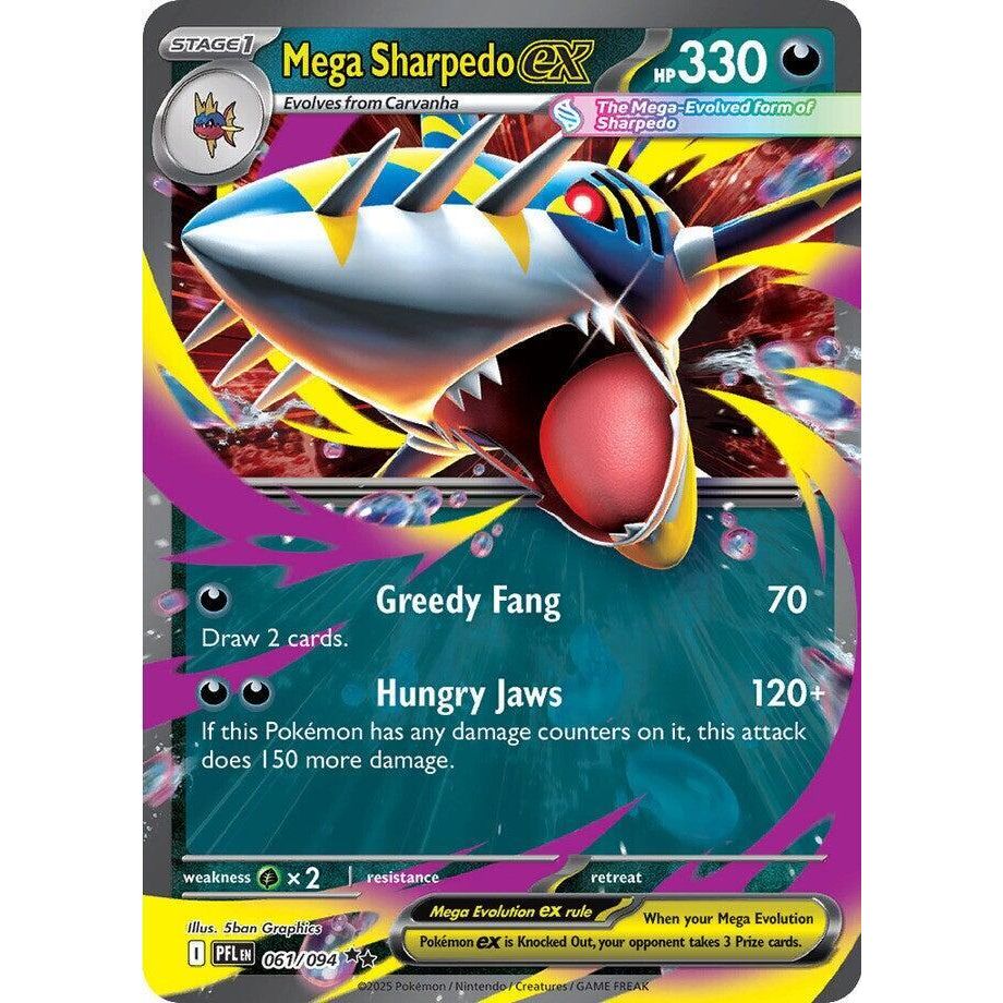 Mega Sharpedo ex - 061/094 - ME02: Phantasmal Flames (PFL)