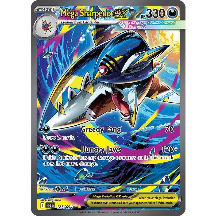 Mega Sharpedo ex - 127/094 - ME02: Phantom Flames (PFL)
