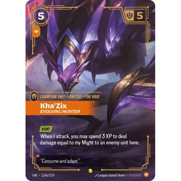 Kha'Zix, Evolving Hunter (Alternate Art) - Unleashed (UNL)