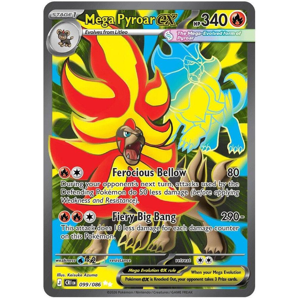 Mega Pyroar ex - 099/086 - ME04: Chaos Rising (CRI)
