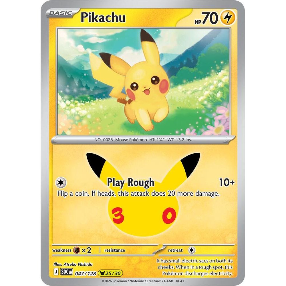 Pikachu - 047/128 - ME: 30th Celebration (30C)