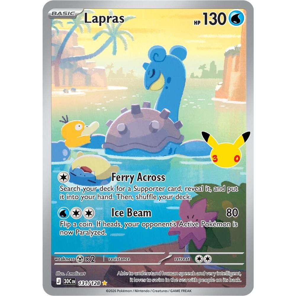 Lapras - 131/128 - ME: 30th Celebration (30C)