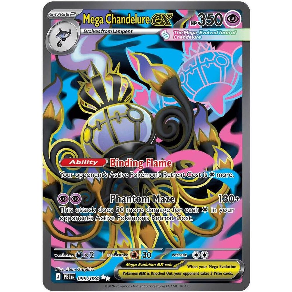 Mega Chandelure ex - 099/084 - ME05: Pitch Black (PBL)