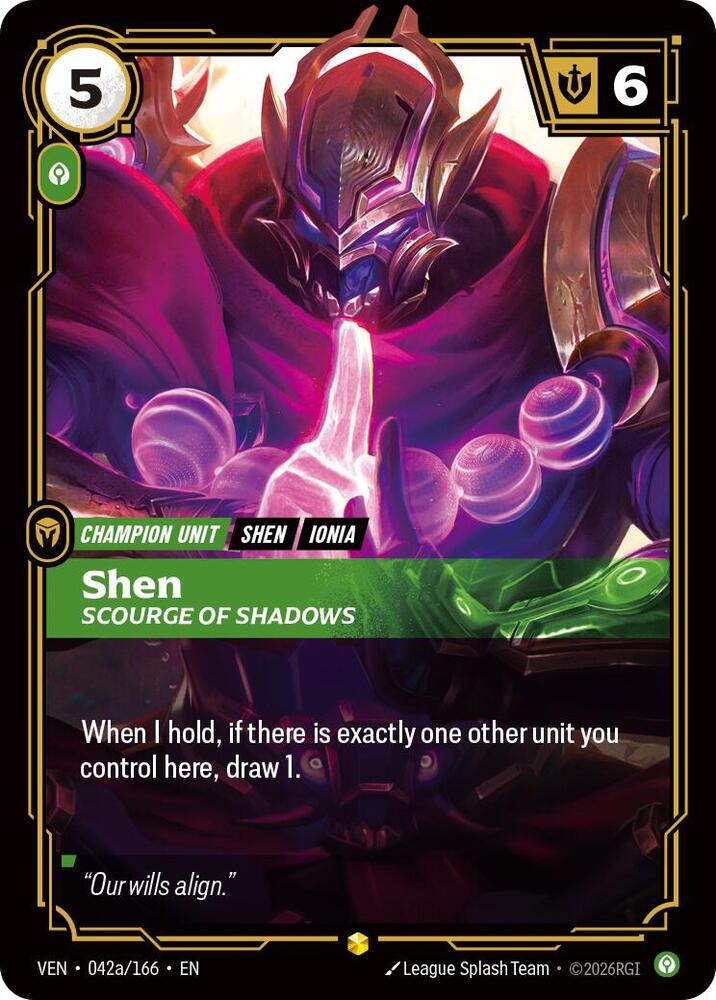Shen, Scourge of Shadows (Alternate Art) - Vendetta (VEN)