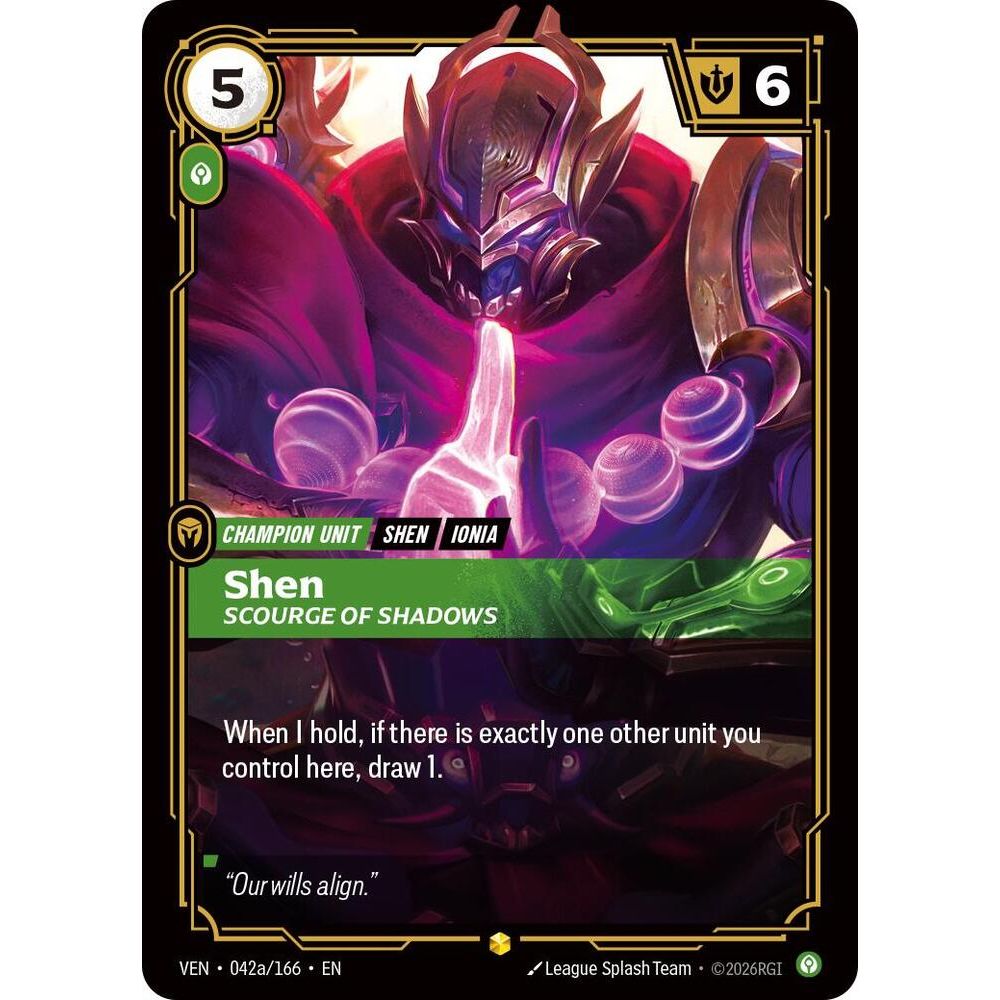 Shen, Scourge of Shadows (Alternate Art) - Vendetta (VEN)