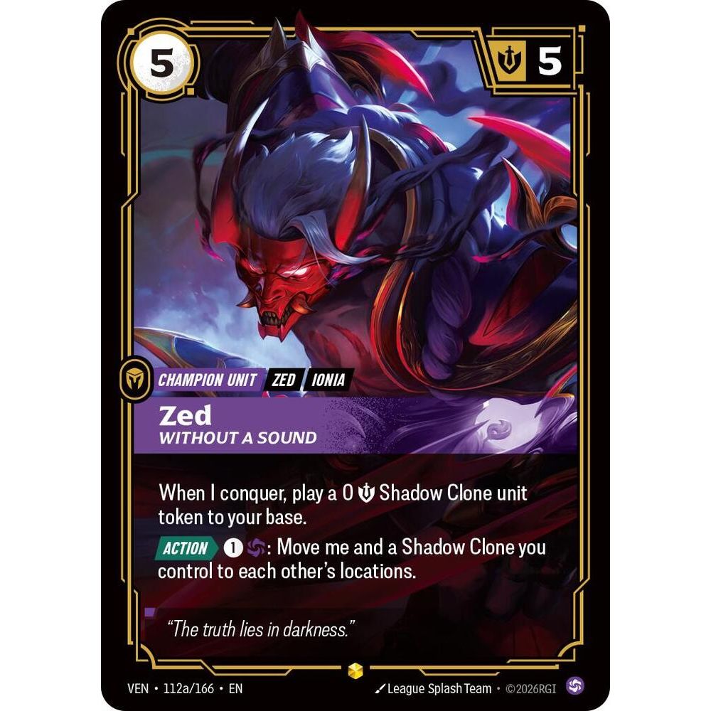 Zed, Without a Sound (Alternate Art) - Vendetta (VEN)