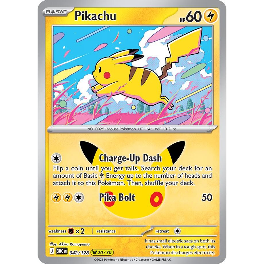 Pikachu - 042/128 - ME: 30th Celebration (30C)