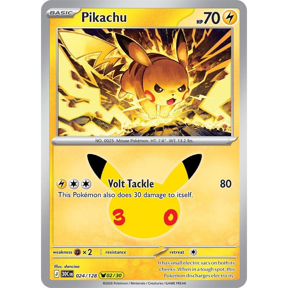 Pikachu - 024/128 - ME: 30th Celebration (30C)