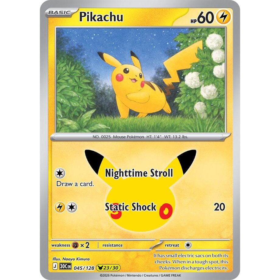 Pikachu - 045/128 - ME: 30th Celebration (30C)