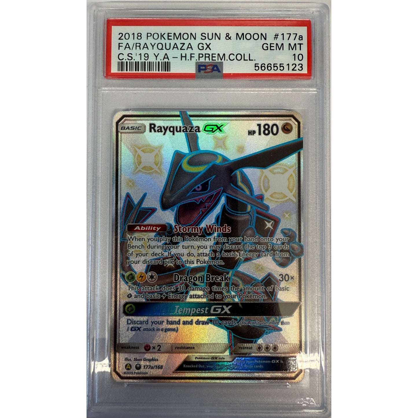 Rayquaza GX - 177a/168 - Alternate Art Promos (PR) - PSA 10