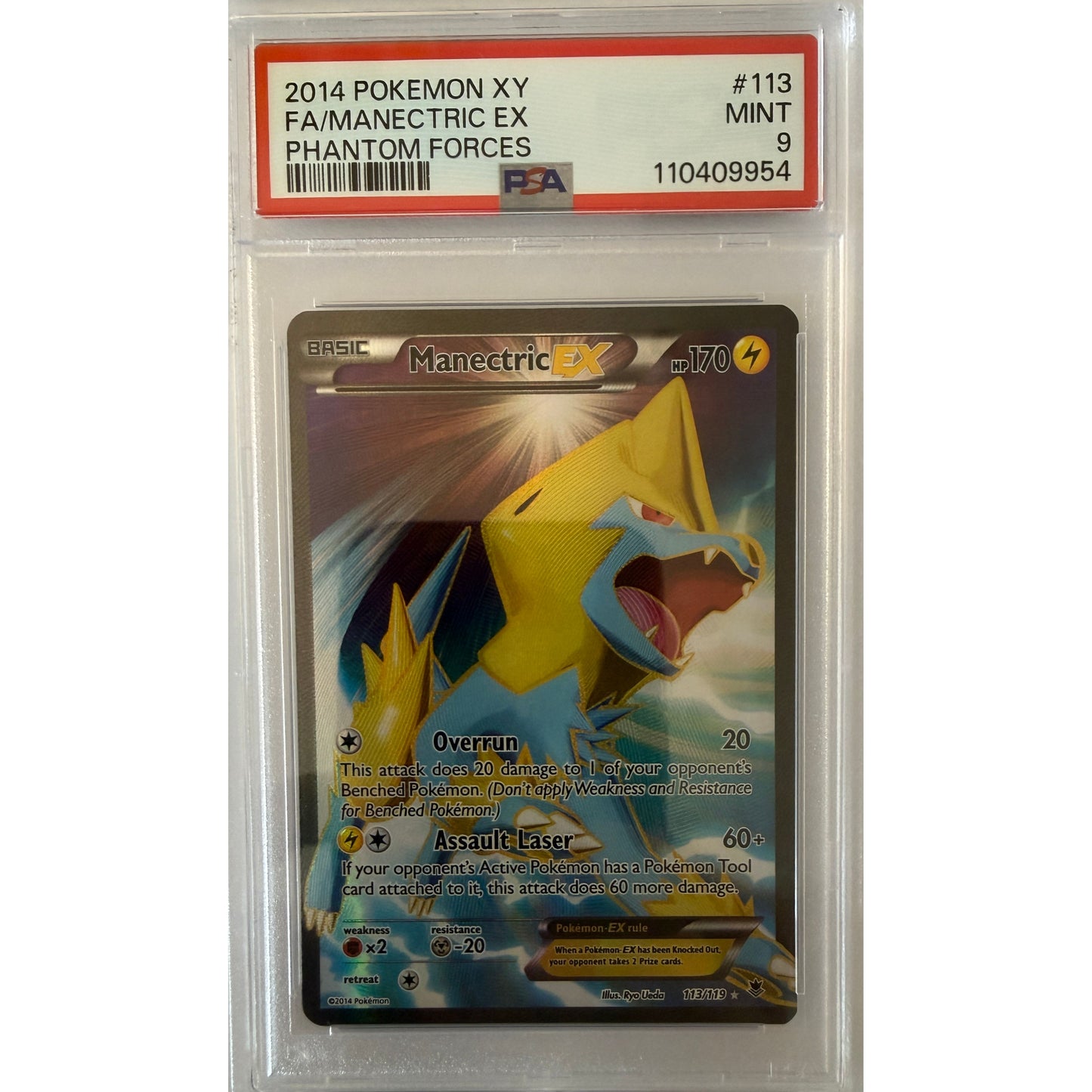 Manectric EX (113 Full Art) - XY - Phantom Forces (PHF) - PSA 9