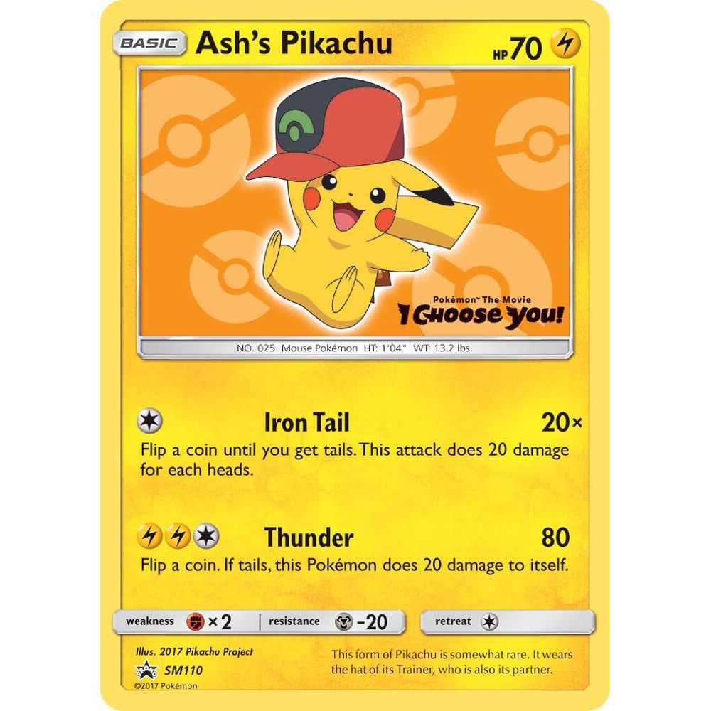 Ash's Pikachu - SM110 - SM Promos (SMP) - Poor stav