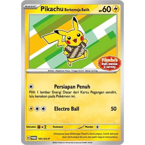 Pikachu Berkemeja Batik #101/SV-P