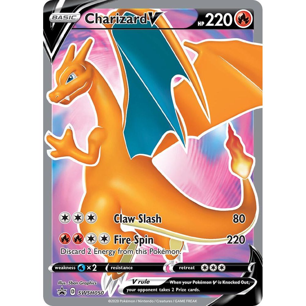 Charizard V - SWSH050 - SWSH: Sword & Shield Promo Cards (SWSD)