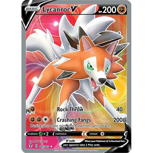 Lycanroc V (Full Art) - SWSH07: Evolving Skies (SWSH07)