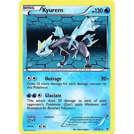 Kyurem - 34/101 (Cosmos Holo) - Miscellaneous Cards & Products (MCAP)