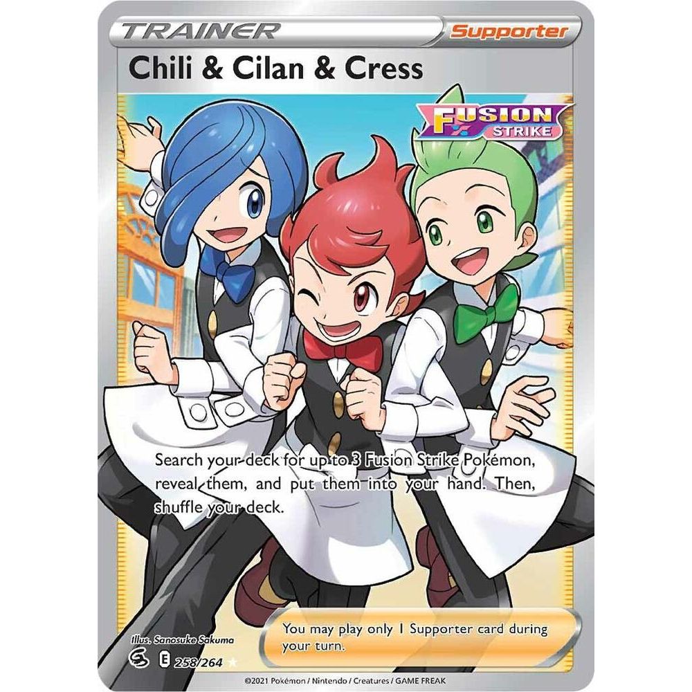 Chili & Cilan & Cress (Full Art) - SWSH08: Fusion Strike (SWSH08)