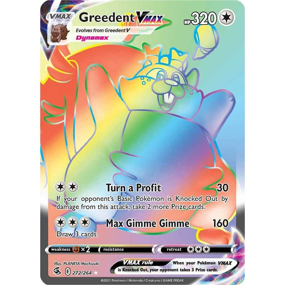 Greedent VMAX (Secret) - SWSH08: Fusion Strike (SWSH08)