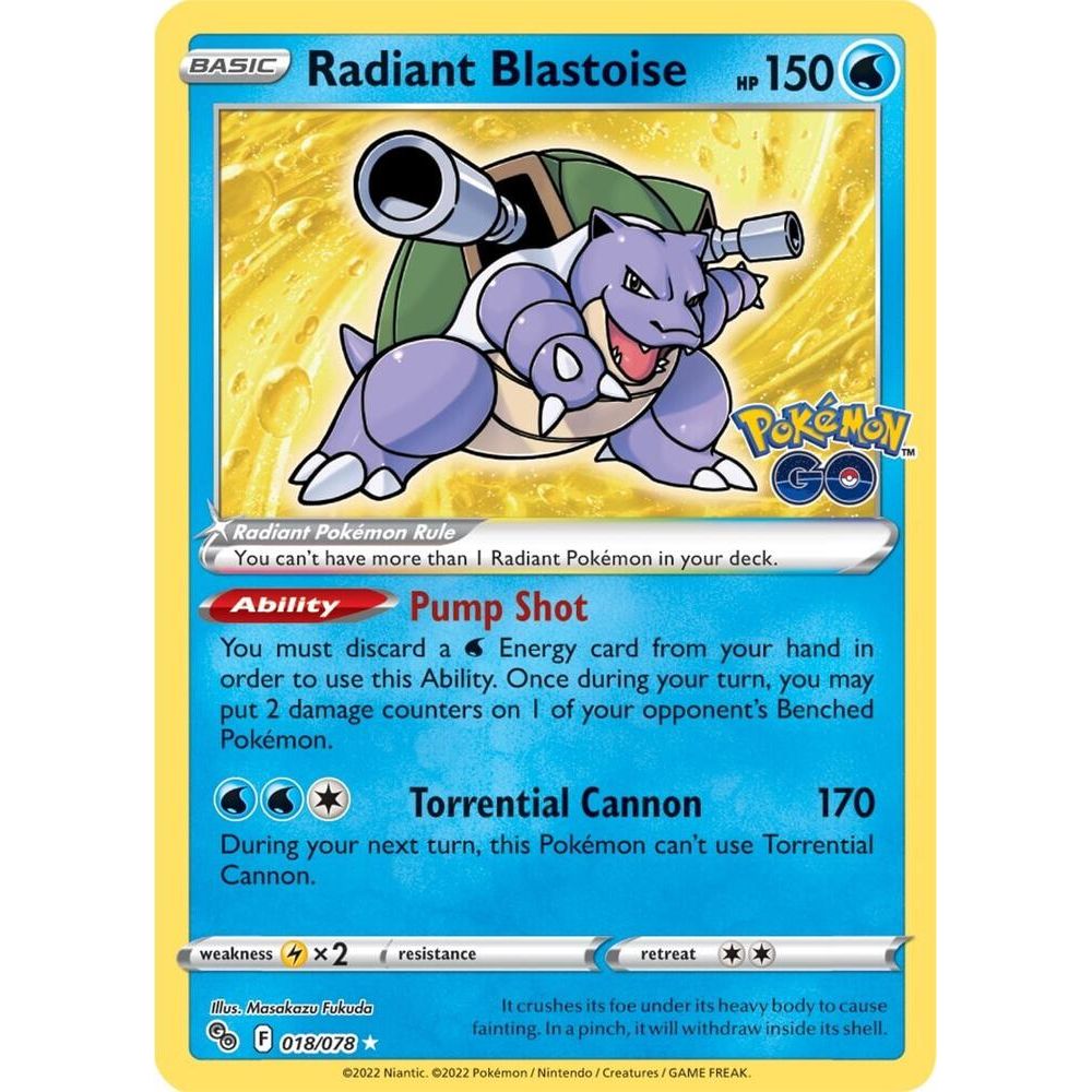 Radiant Blastoise - Pokemon GO (PGO)