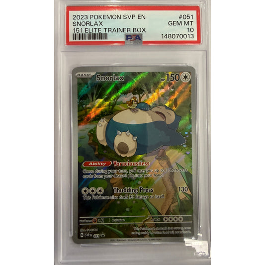 Snorlax - 051 - SV: Scarlet & Violet Promo Cards (SVP) - PSA 10
