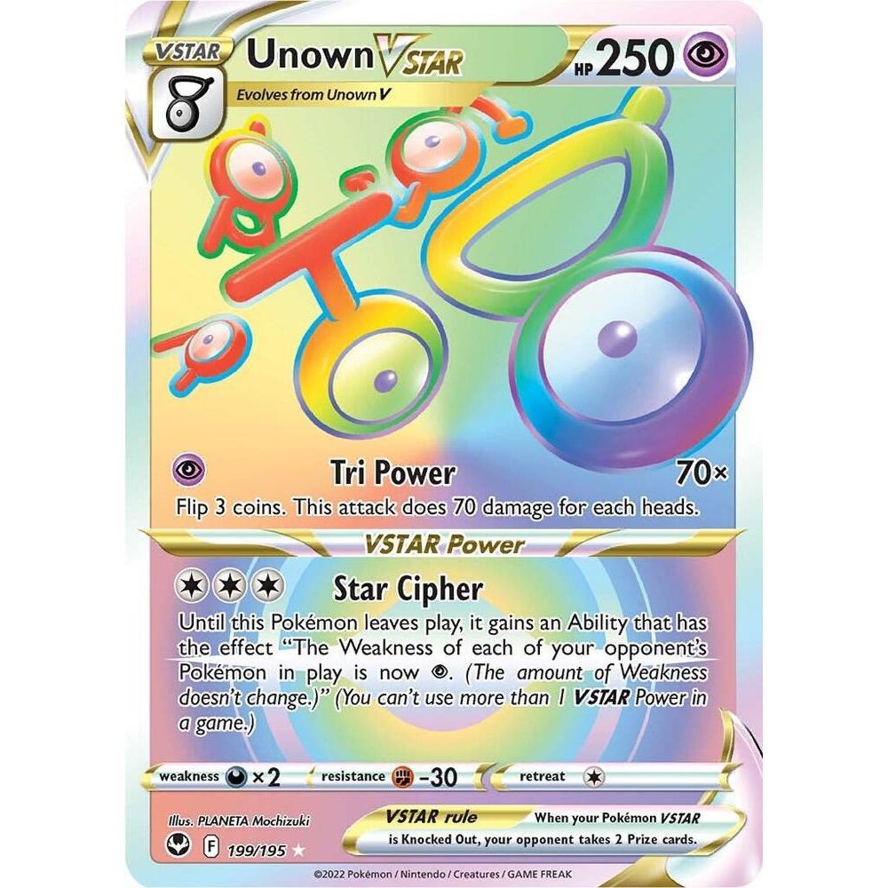 Unown VSTAR (Secret) - SWSH12: Silver Tempest (SWSH12)