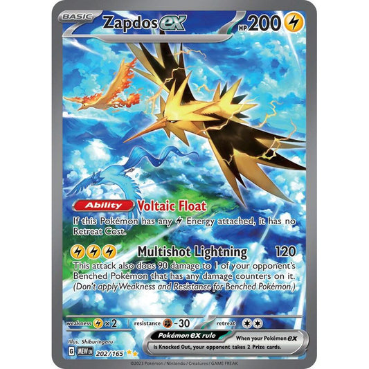 Zapdos ex - 202/165 - SV: Scarlet & Violet 151 (MEW)