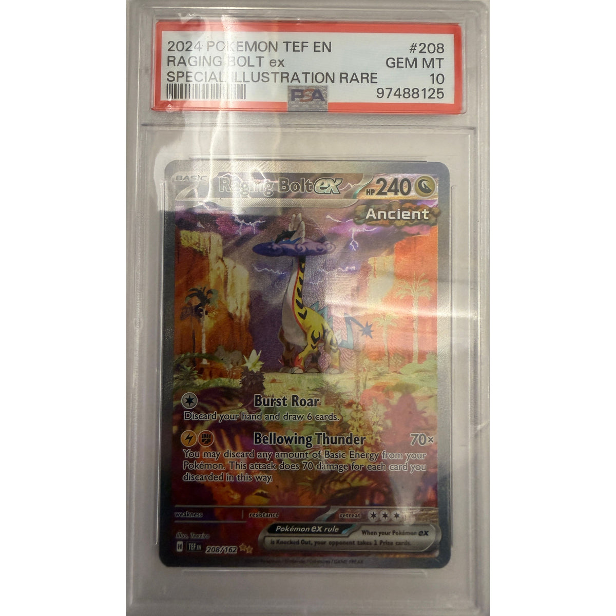 Raging Bolt ex #208 Pokemon Temporal Forces - PSA 10