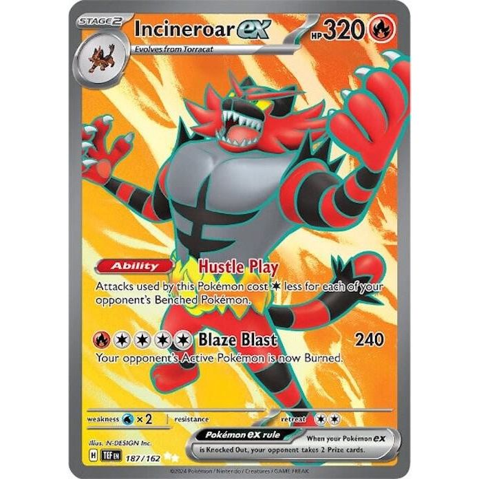 Incineroar ex - 187/162 - SV05: Temporal Forces (TEF)
