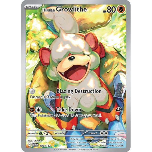 Hisuian Growlithe - 181/167 - SV06: Twilight Masquerade (TWM)