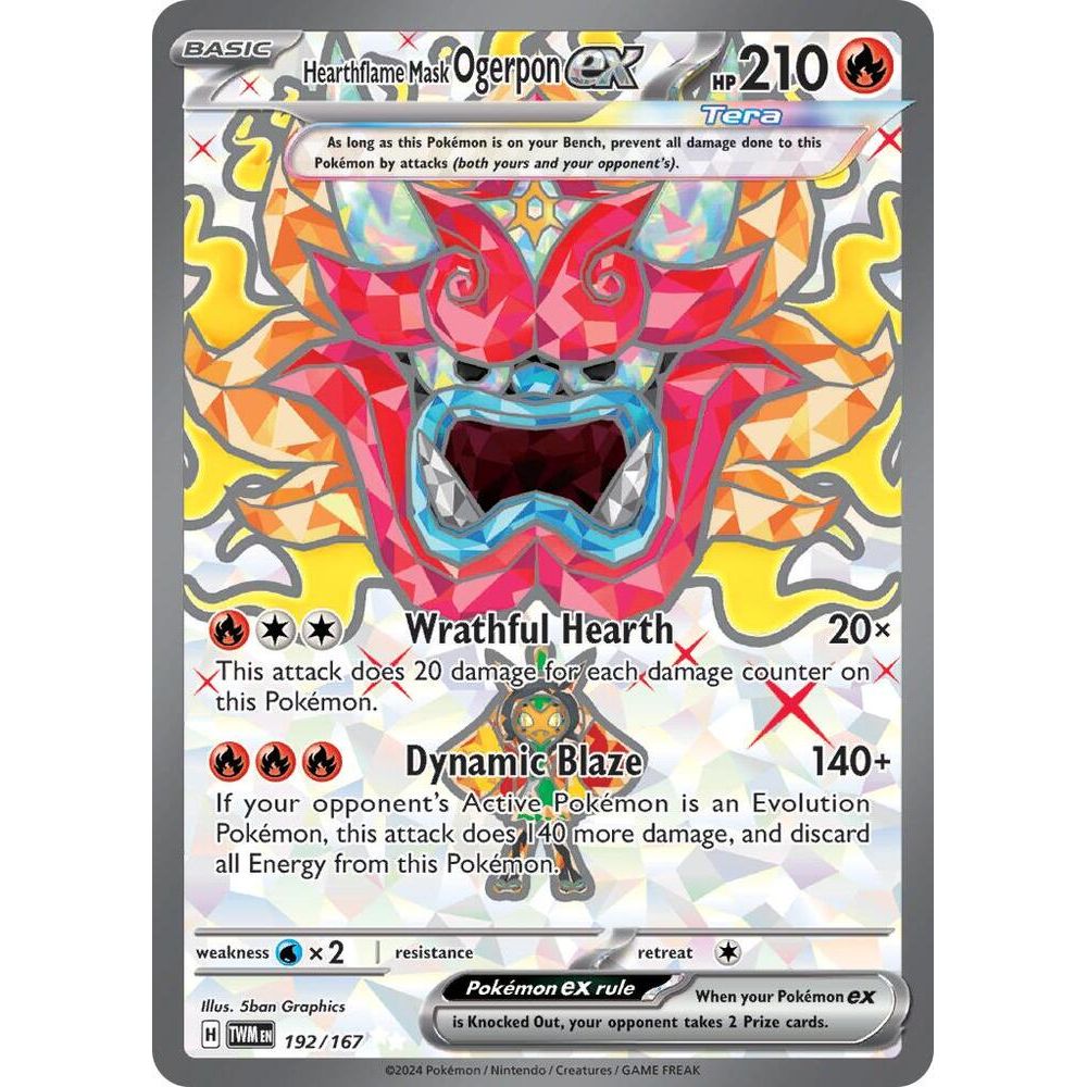 Hearthflame Mask Ogerpon ex - 192/167 - SV06: Twilight Masquerade (TWM)